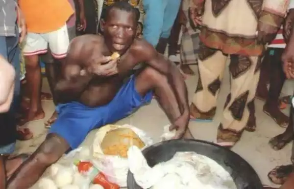 Father of two paraded with stolen pot of soup, ‘fufu’ in Bayelsa [PHOTO]
